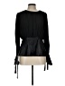 Gracia 100% Polyester Black Long Sleeve Blouse Size L - photo 1