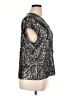 MSK Metallic Silver Short Sleeve Top Size XL - photo 4