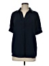 Max Studio 100% Polyester Blue Short Sleeve Blouse Size M - photo 1