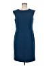 Ann Taylor LOFT Solid Blue Casual Dress Size 6 - photo 1