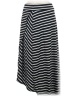 Faded Glory Stripes Black Casual Skirt Size M - photo 2
