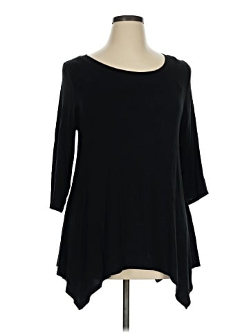 Green Envelope 3/4 Sleeve Top (view 1)