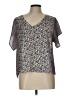 Meraki Gray Short Sleeve Blouse Size L - photo 1