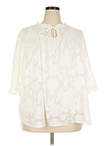 Rose + Olive 3/4 Sleeve Blouse (view 1)