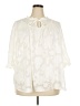 Rose + Olive 100% Polyester Ivory 3/4 Sleeve Blouse Size 2X - photo 1