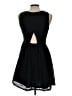 Xhilaration 100% Polyester Chevron-herringbone Black Cocktail Dress Size L - photo 2