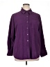 Basic Editions Purple Long Sleeve Polo Size 1X - photo 1