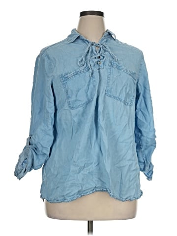 Marc New York 3/4 Sleeve Button-Down Shirt (view 1)
