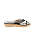 Jimmy Choo 100% Leather Silver Black Flip Flops Size EU 41 - photo 1