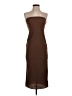 Zara Solid Brown Cocktail Dress Size XS - photo 1