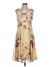 Connected Apparel 100% Polyester Floral Tan Cocktail Dress Size 10 (petite) - photo 1