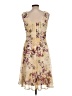 Connected Apparel 100% Polyester Floral Tan Cocktail Dress Size 10 (petite) - photo 2