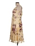Connected Apparel 100% Polyester Floral Tan Cocktail Dress Size 10 (petite) - photo 5