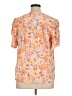 Democracy 100% Rayon Floral Orange Short Sleeve Blouse Size 1X - photo 2