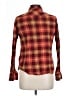 Shyanne 100% Cotton Plaid Brown Long Sleeve Button-Down Shirt Size L - photo 2