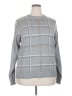 Oscar De La Renta Plaid Gray Pullover Sweater Size XXL - photo 1