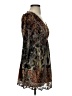 One World Paisley Gray Casual Dress Size S - photo 4