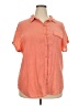 NY Collection Orange Short Sleeve Blouse Size 2X - photo 1