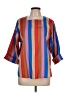 Levi's Stripes Brown Purple 3/4 Sleeve Blouse Size L (estimated) - photo 1
