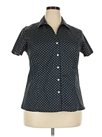 Jones New York Collection Short Sleeve Button-Down Shirt (view 1)
