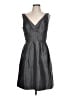 Boutique + 100% Polyester Silver Gray Cocktail Dress Size 10 - photo 1