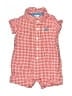 Carter's 100% Cotton Checkered-gingham Red Short Sleeve Onesie 0-3 MO / 3 MO - photo 1