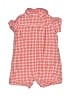 Carter's 100% Cotton Checkered-gingham Red Short Sleeve Onesie 0-3 MO / 3 MO - photo 2