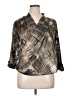 Marla Wynne Metallic Silver 3/4 Sleeve Blouse Size 1X - photo 1