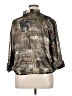 Marla Wynne Metallic Silver 3/4 Sleeve Blouse Size 1X - photo 2