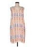 Eight Sixty 100% Polyester Graphic Tan Casual Dress Size M - photo 1