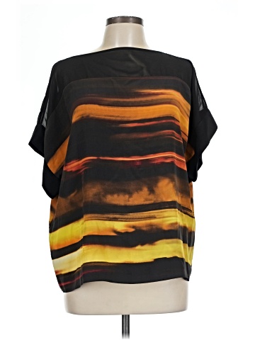 Lafayette 148 New York Short Sleeve Silk Top (view 1)