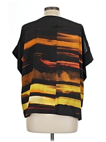 Lafayette 148 New York Short Sleeve Silk Top (view 2)