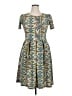 Lularoe Print Teal Casual Dress Size XL - photo 1