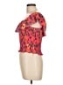 Mi ami 100% Rayon Orange Short Sleeve Top Size L - photo 5