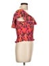 Mi ami 100% Rayon Orange Short Sleeve Top Size L - photo 4