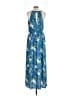 Halogen 100% Polyester Tropical Blue Casual Dress Size 1X - photo 2