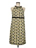 Worth 100% Silk Print Yellow Casual Dress Size 8 - photo 1