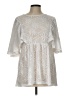 Suzanne Betro White Short Sleeve Blouse Size L - photo 1