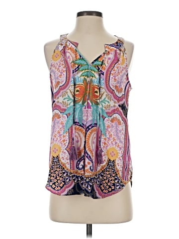 Rose + Olive Sleeveless Blouse (view 1)