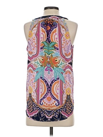 Rose + Olive Sleeveless Blouse (view 2)