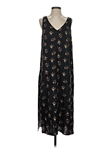 Madewell Linen-Blend V-Neck Tank Dress in Marseille Daisies (view 1)