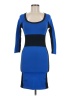 Bebe Color Block Blue Cocktail Dress Size Med - Lg - photo 1