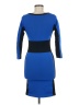 Bebe Color Block Blue Cocktail Dress Size Med - Lg - photo 2