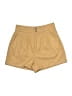 Shein 100% Polyester Solid Gold Khaki Shorts Size 4 - photo 1