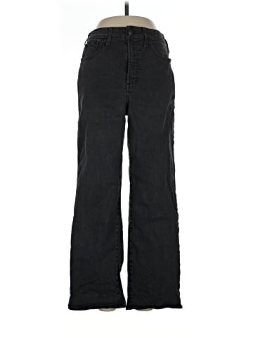 Madewell The Curvy Perfect Vintage Wide-Leg Jean in Black Rinse Wash (view 1)