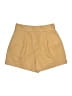 Shein 100% Polyester Solid Gold Khaki Shorts Size 4 - photo 2