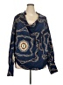 ChicMe Blue Long Sleeve Polo Size 3X - photo 1