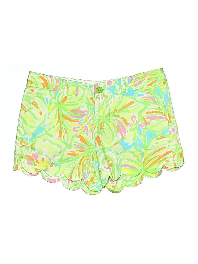 Lilly Pulitzer Shorts: Green Print Pattern Bottoms - Size 8