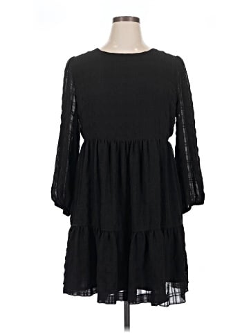 Madewell Puff-Sleeve Ruffle-Hem Mini Dress (view 1)