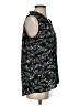 Simply Vera Vera Wang 100% Polyester Floral Black Sleeveless Blouse Size S - photo 4